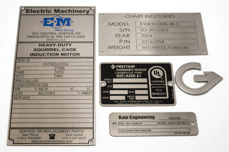 metallics-stainless-steel-metal-nameplate-chemical-etch-fill-nofill-laser-cut-screen-print-mounting-hole-adhesive-800x533